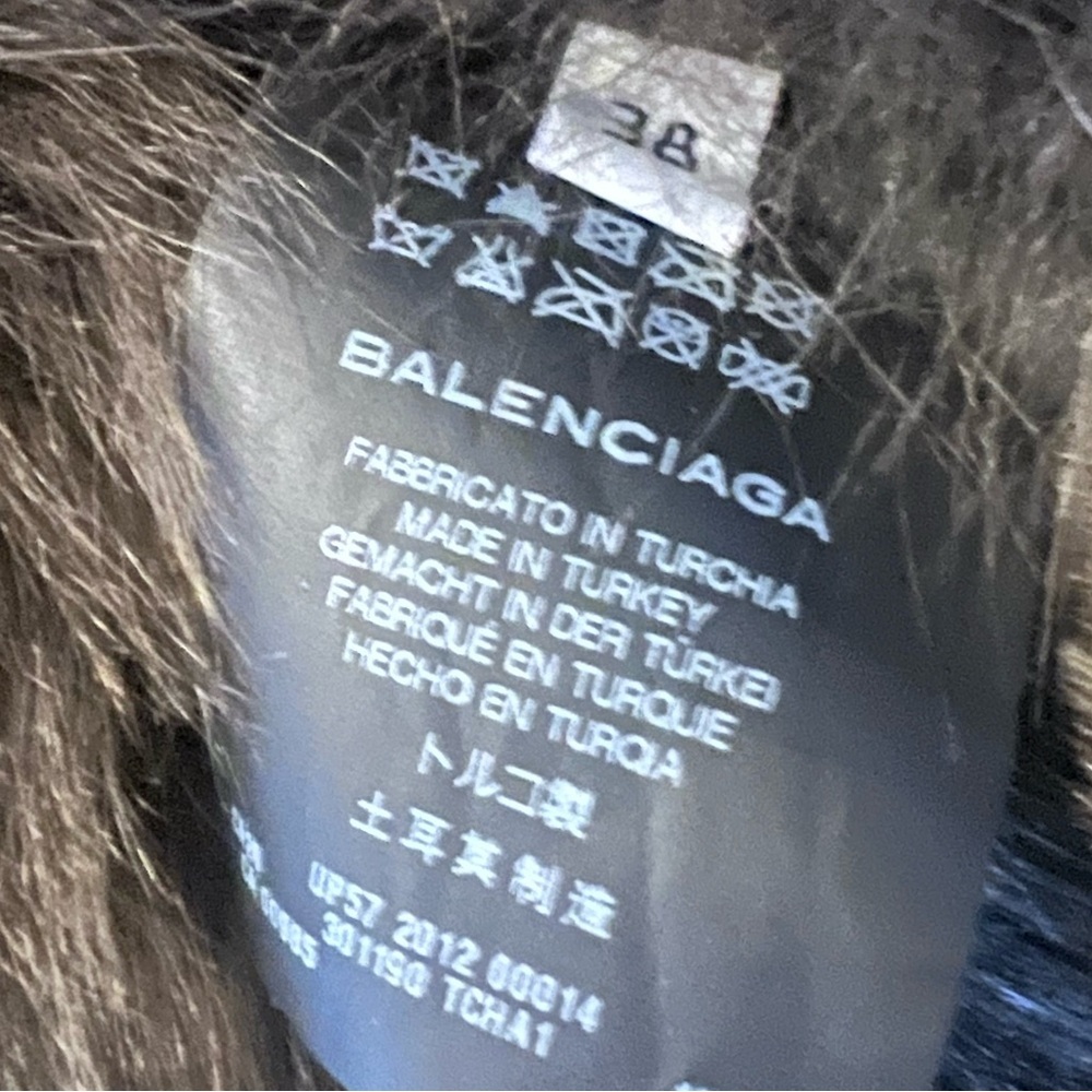 Balenciaga Black/Brown Lambskin Fur Shearling Jacket - Picture 3 of 4